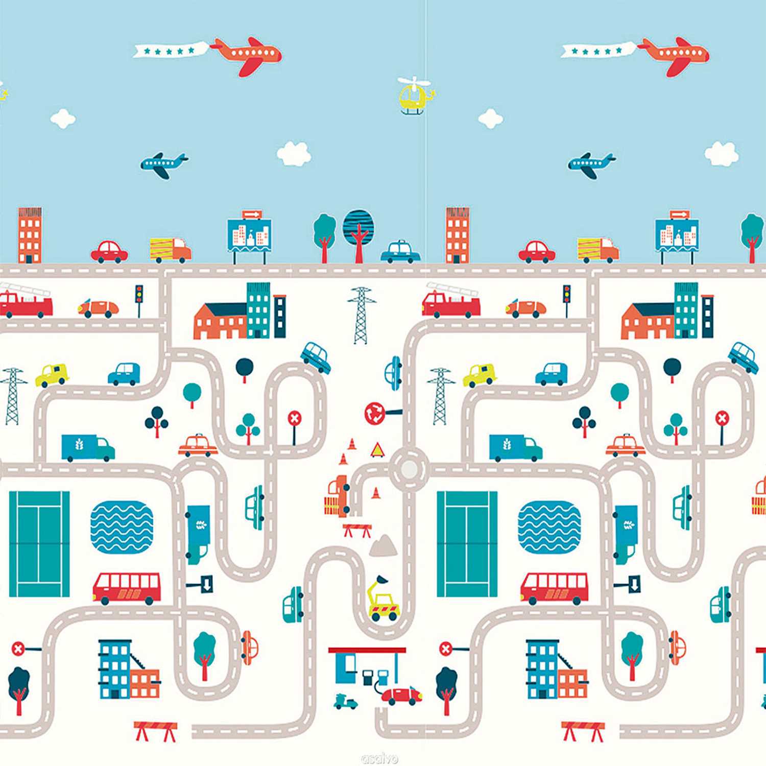 Asalvo kokoontaitettava leikkimatto 120 X 180 cm, Funmat - Image 2