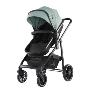 Asalvo muunneltava Dubai 2 Yhdistelmävaunut ja turvaistuin, oliivi