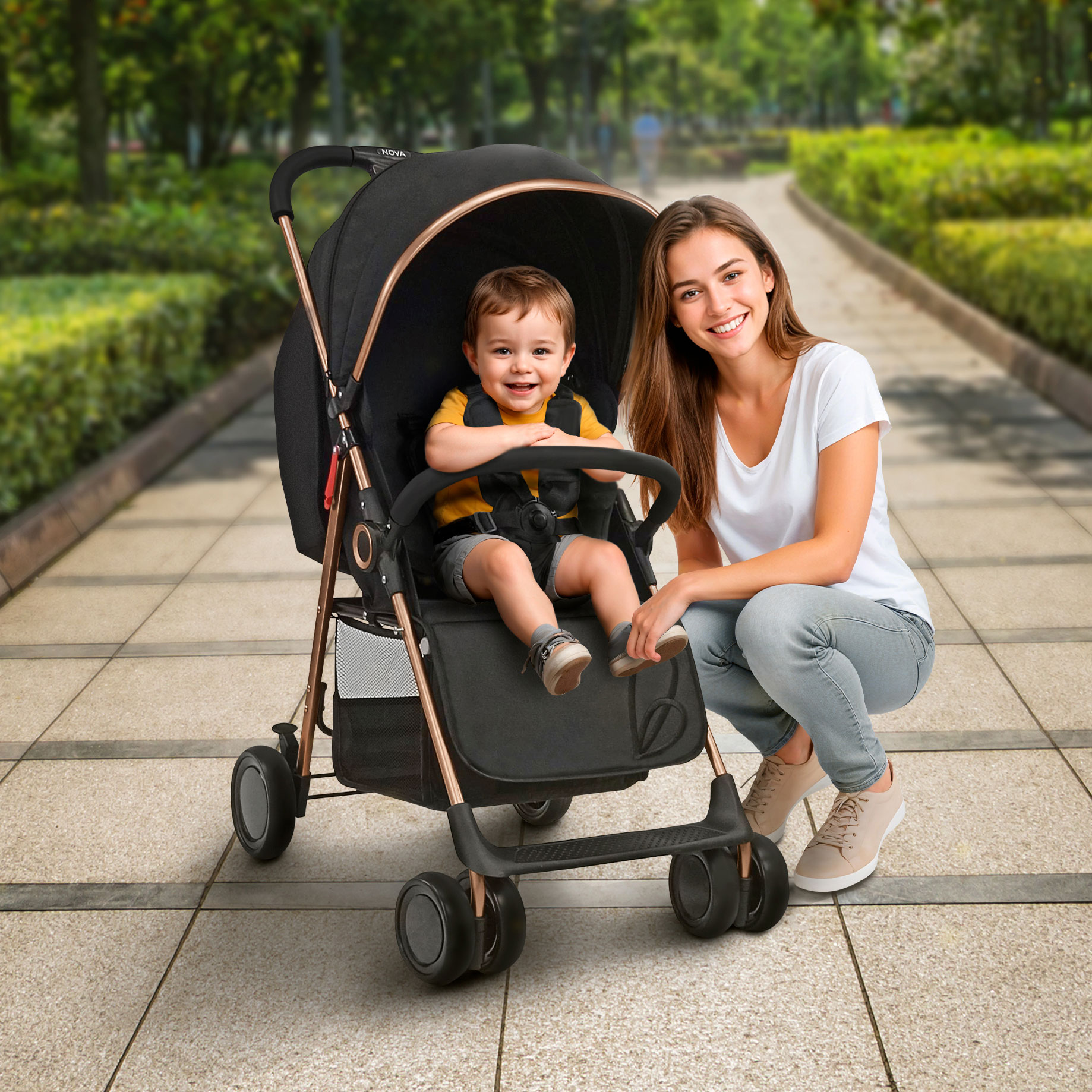 Asalvo Lastenrattaat Nova, kullanvärinen - Image 5