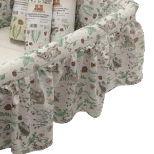 Anne&Mikael Äitiyspakkauksen reunapehmuste Mansikkaniitty