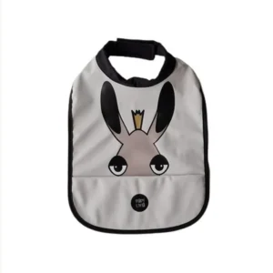 BabyLivia Ruokalappu Hirvi Vaaleanharmaa