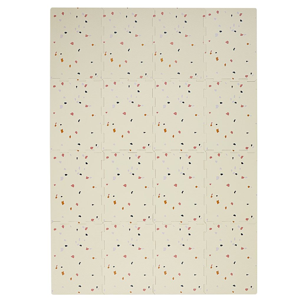 3 Sprouts EVA-vaahtomuovinen palapelimatto, Terrazzo-kerma