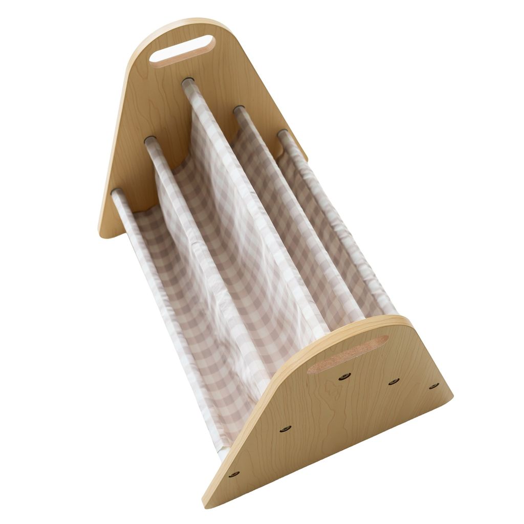 3 Sprouts -kaksipuolinen kirjateline, Beige Gingham-ruutu - Image 10